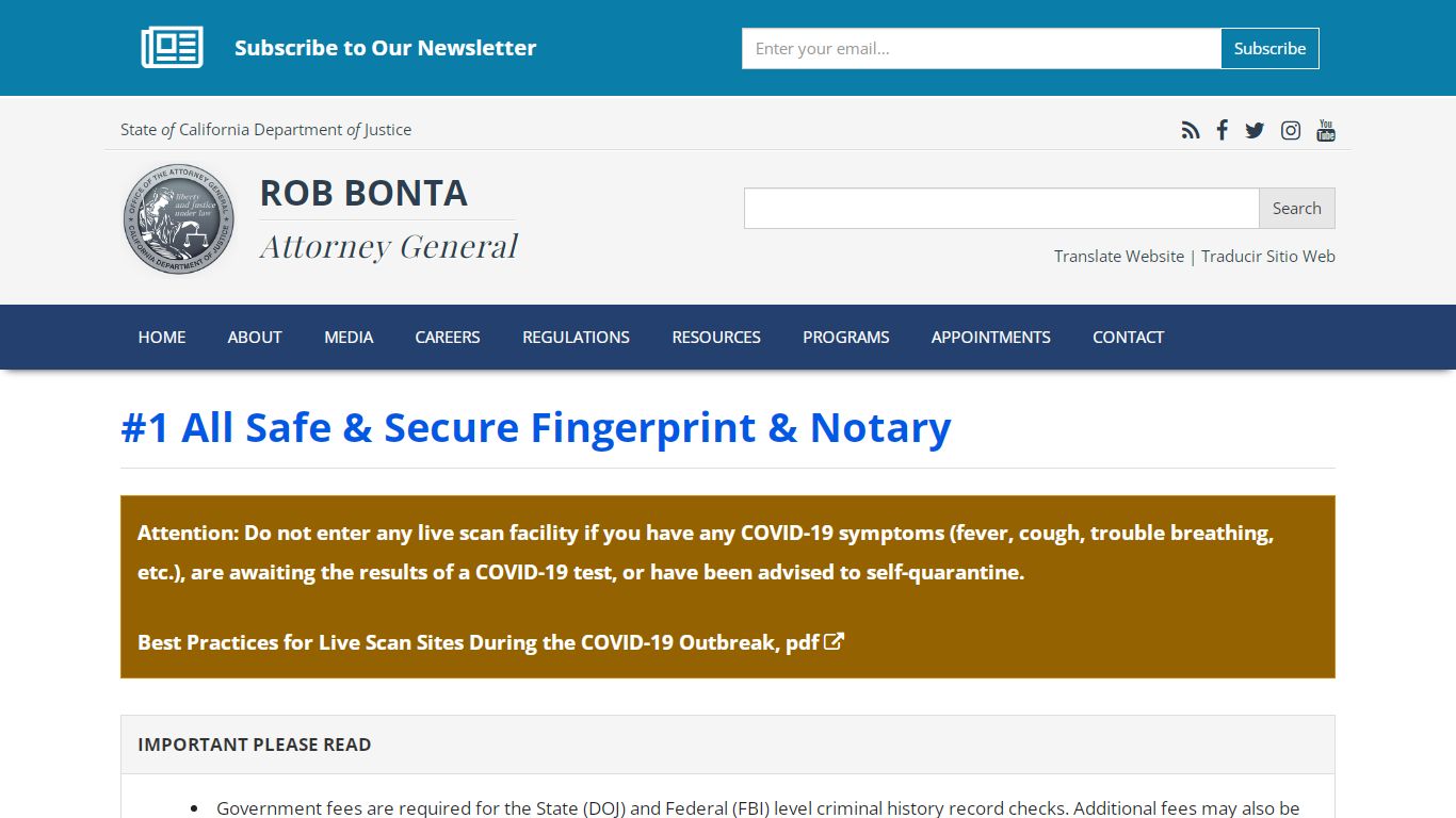 #1 All Safe & Secure Fingerprint & Notary | State of California ...